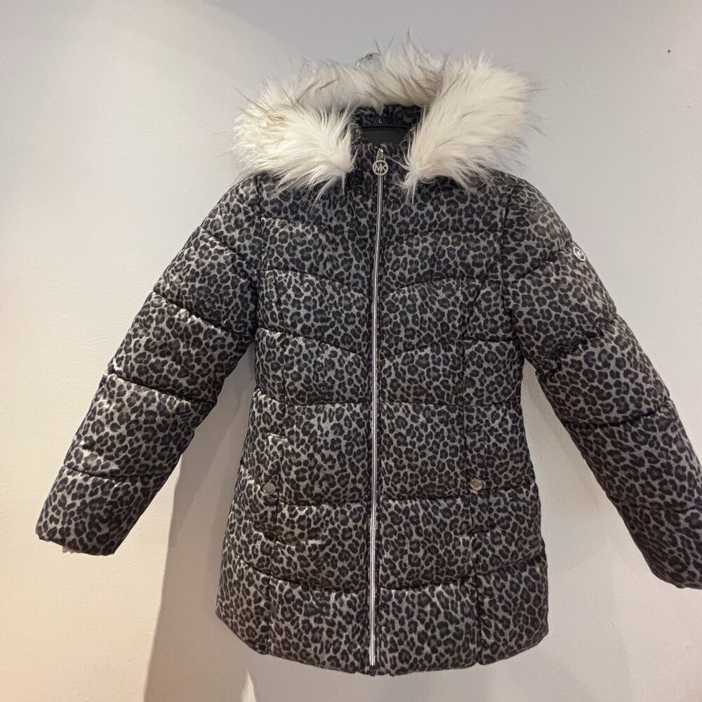 Michael Kors Girls Leopard Puffer Coat size 14